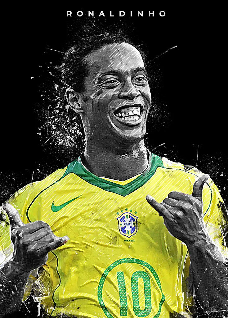 Ronaldinho metal poster artwork